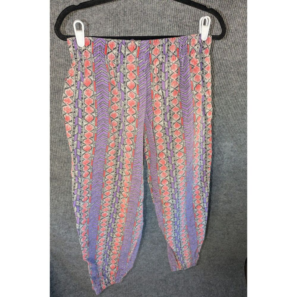 Vtg 90s International Baggyz Parachute Pants Men Medium Geometric MC Hammer USA